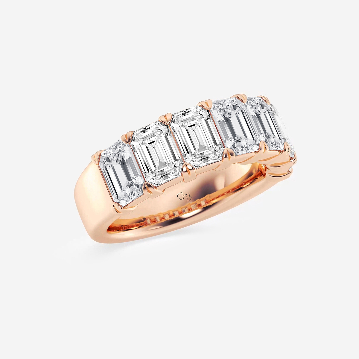 Additional Image 1 for  5 ctw Emerald Lab Grown Diamond Seven-Stone Anniversary Band