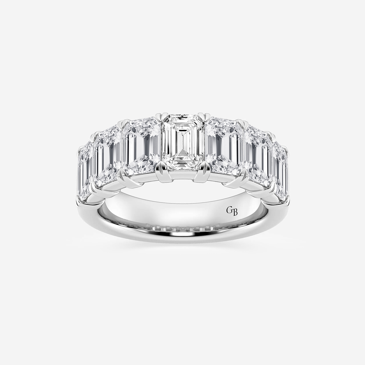 5 ctw Emerald Lab Grown Diamond Seven-Stone Anniversary Band