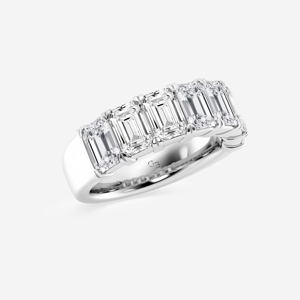 Additional Image 1 for  5 ctw Emerald Lab Grown Diamond Seven-Stone Anniversary Band