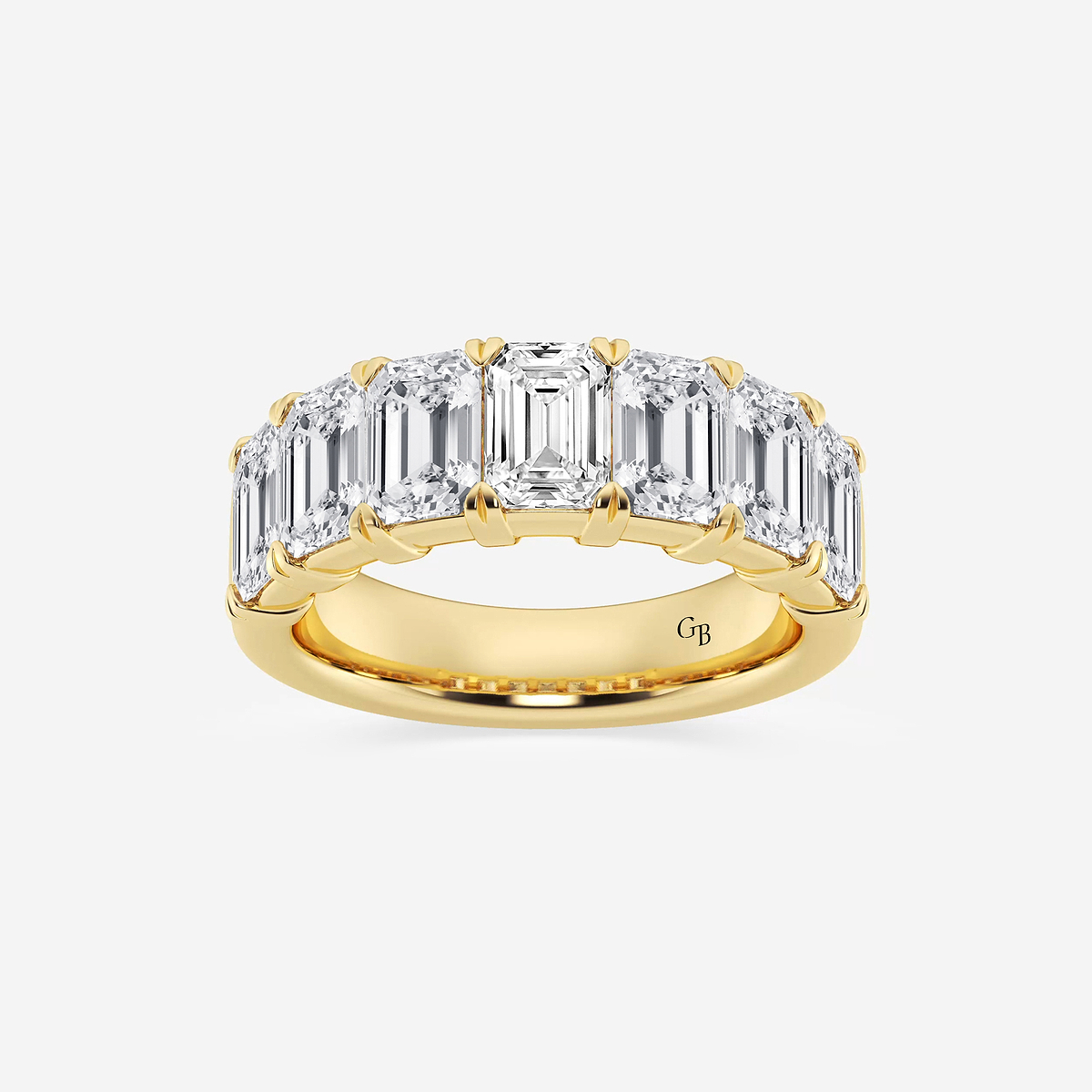 5 ctw Emerald Lab Grown Diamond Seven-Stone Anniversary Band