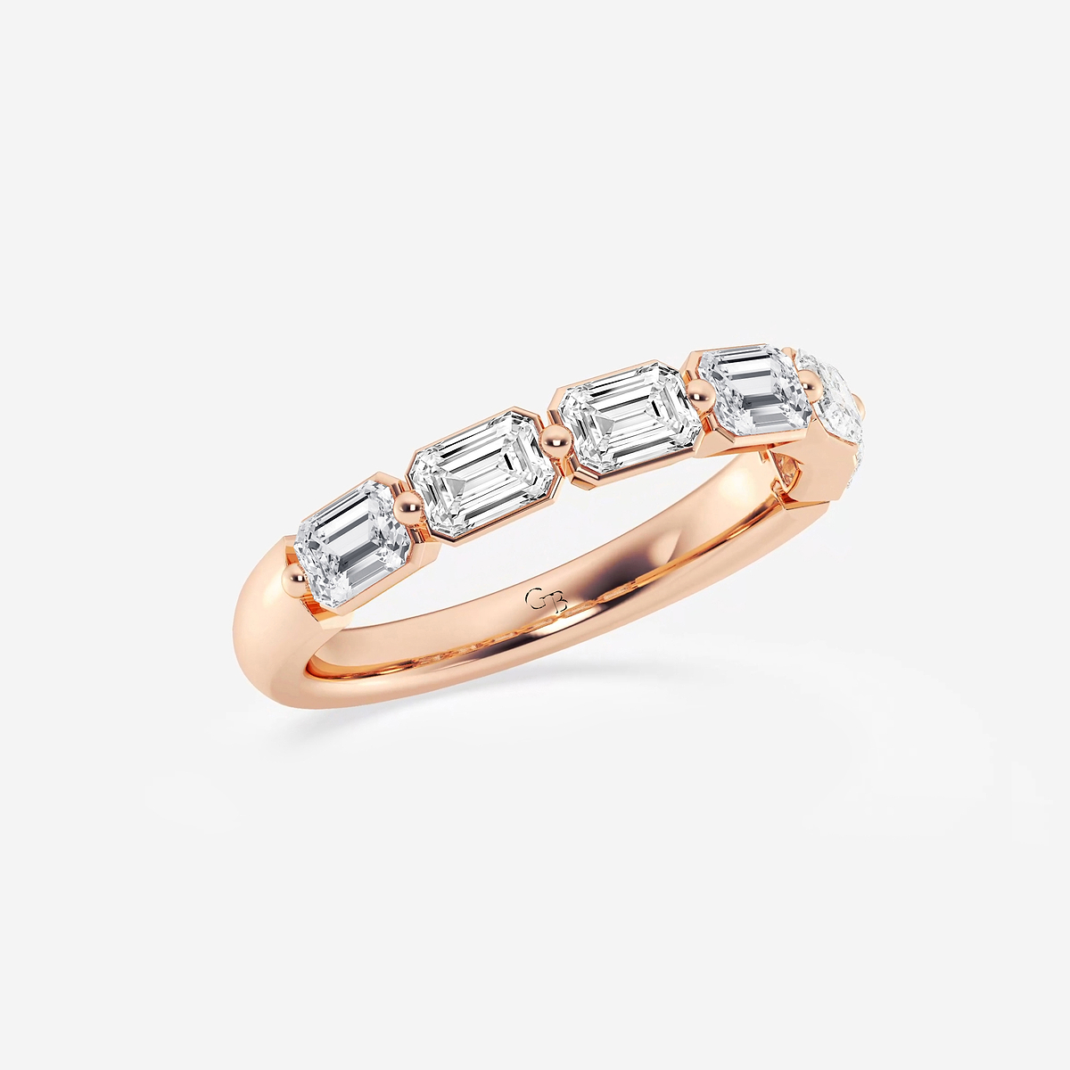 Additional Image 1 for  1 1/2 ctw Emerald Lab Grown Diamond Floating Anniversary Band