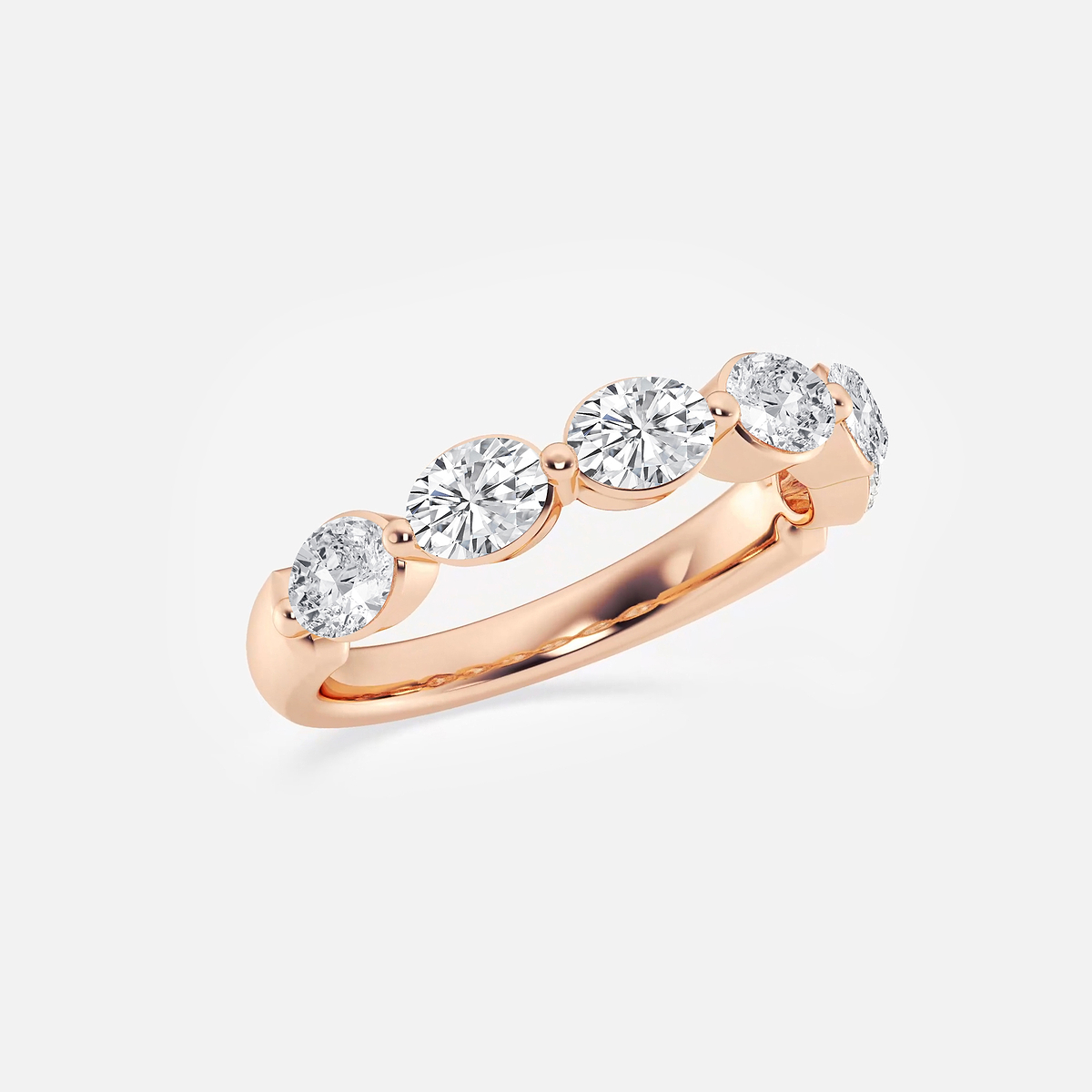 Additional Image 1 for  1 1/2 ctw Oval Lab Grown Diamond Floating Anniversary Band