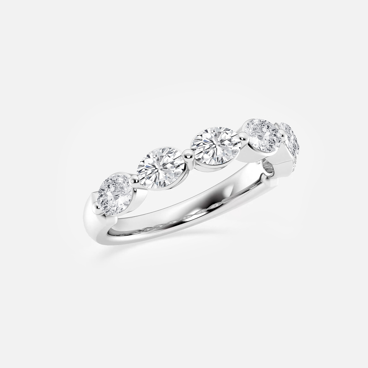 Additional Image 1 for  1 1/2 ctw Oval Lab Grown Diamond Floating Anniversary Band