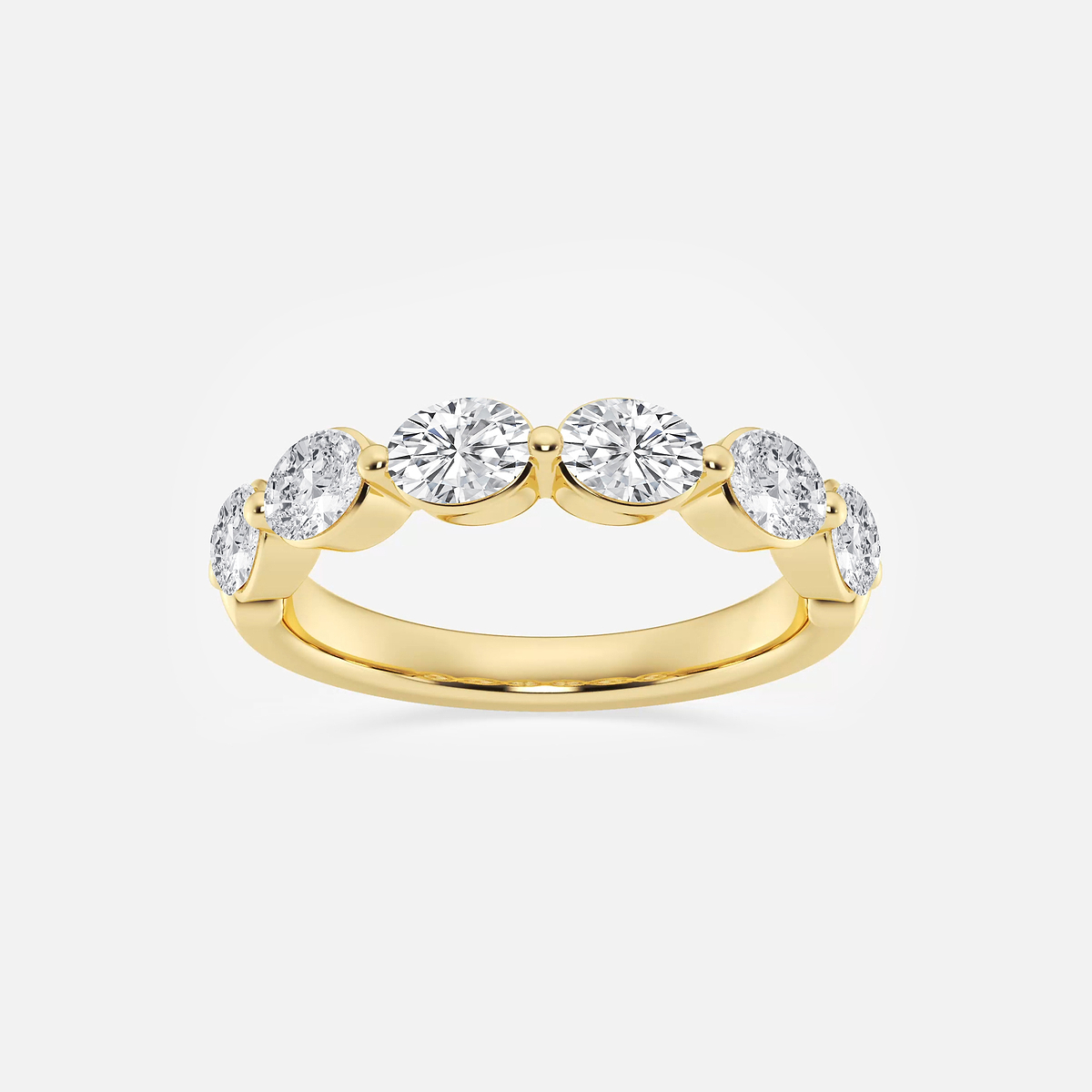 1 1/2 ctw Oval Lab Grown Diamond Floating Anniversary Band