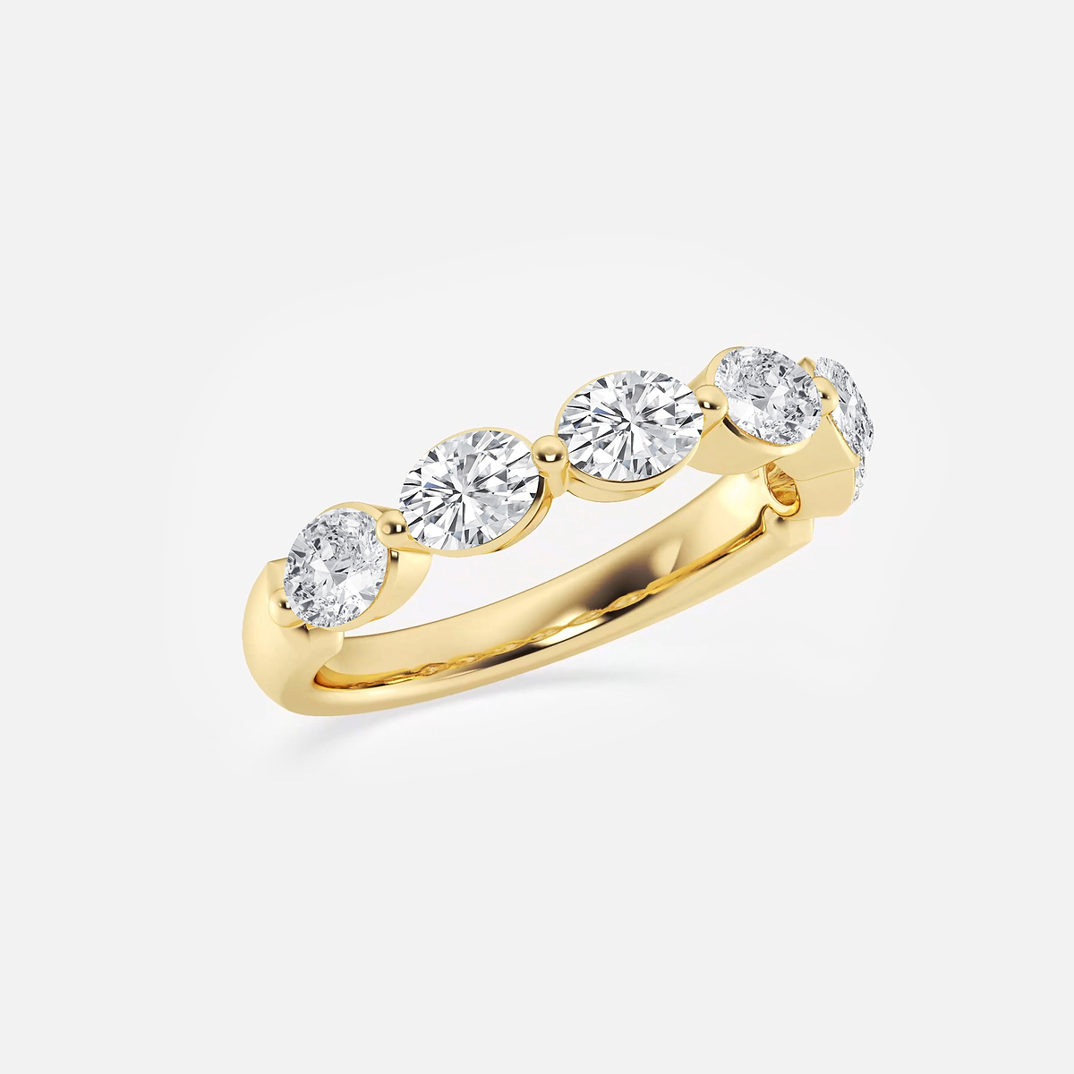 Additional Image 1 for  1 1/2 ctw Oval Lab Grown Diamond Floating Anniversary Band