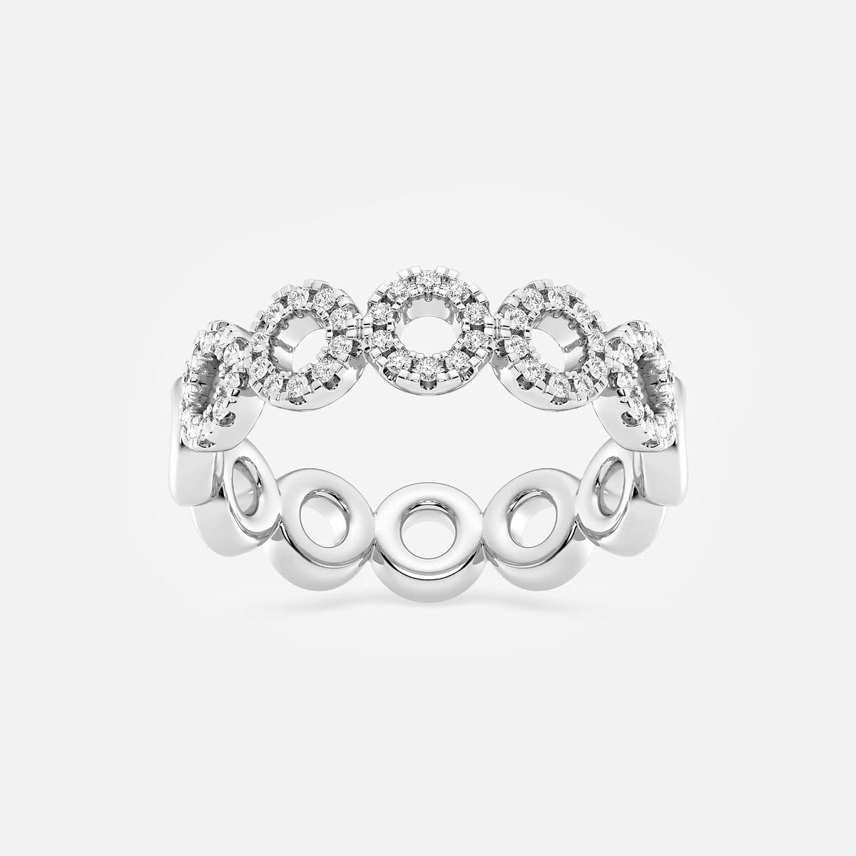 1/4 ctw Round Lab Grown Diamond Circle Fashion Band