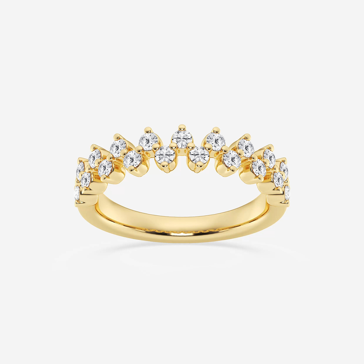 1/2 ctw Round Lab Grown Diamond Alternating Band
