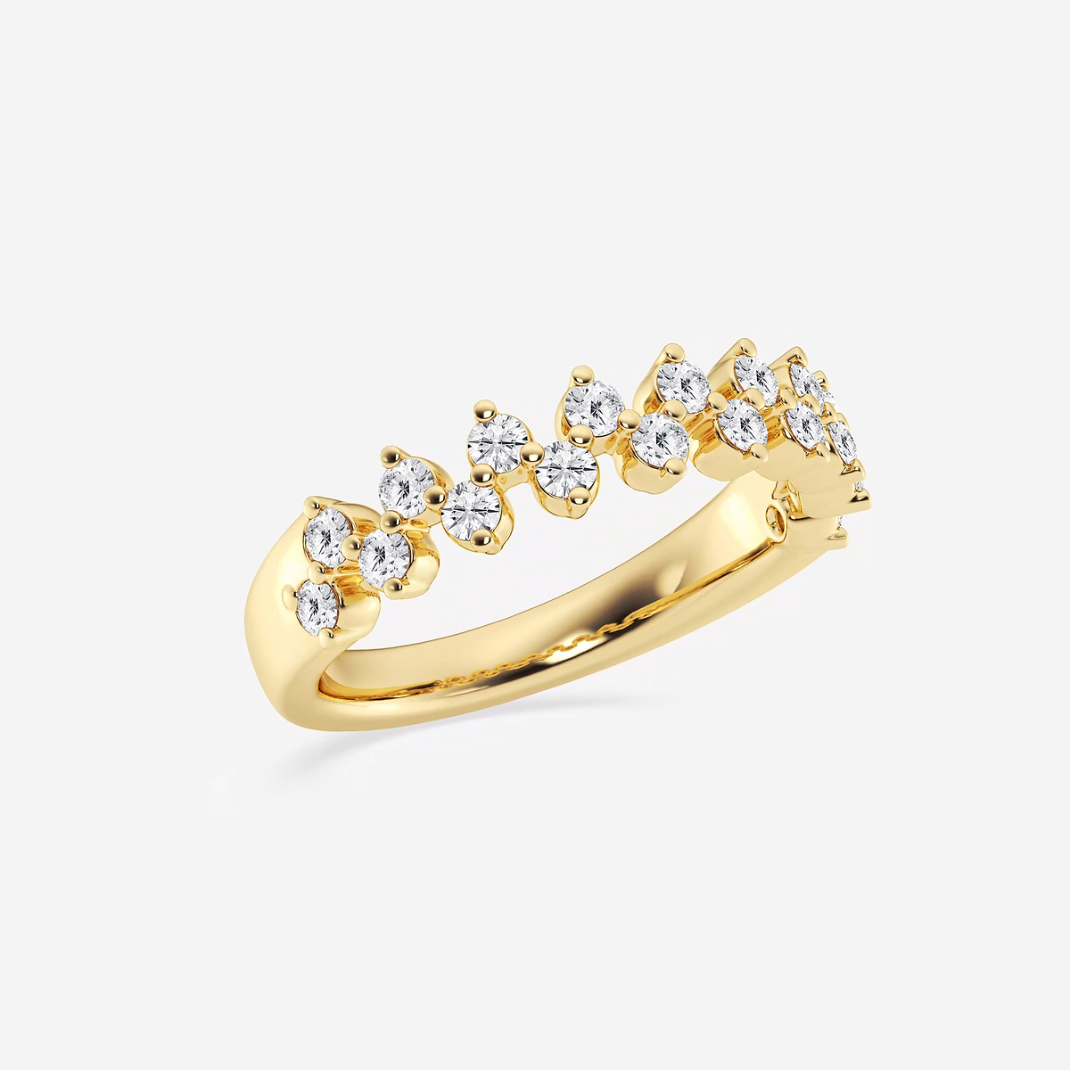 Additional Image 1 for  1/2 ctw Round Lab Grown Diamond Alternating Band