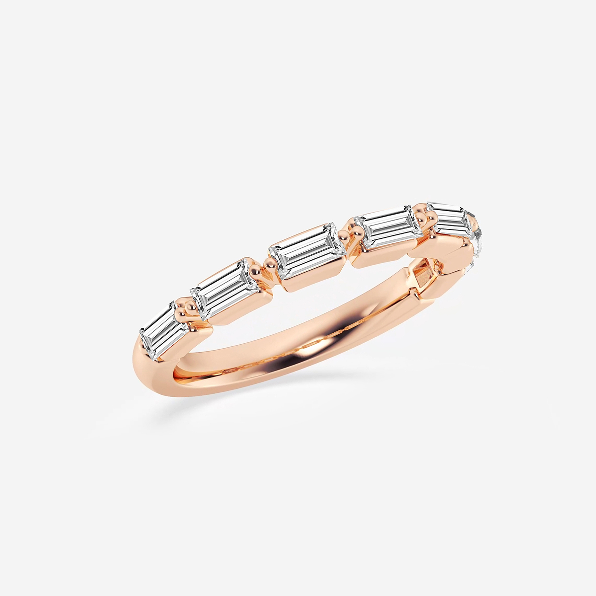 Additional Image 1 for  3/4 ctw Baguette Lab Grown Diamond Floating Ring
