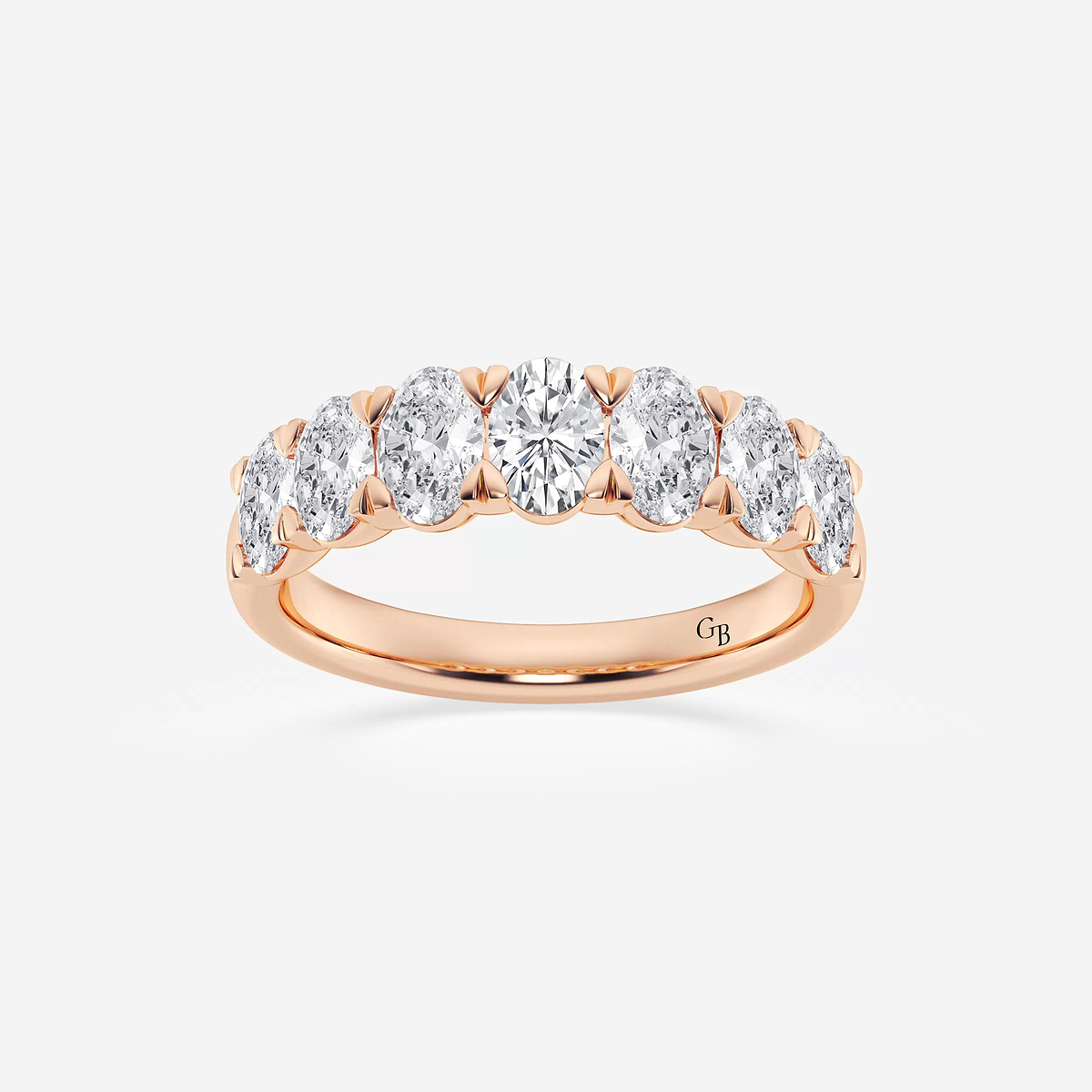 2 ctw Oval Lab Grown Diamond Seven-Stone Anniversary Band