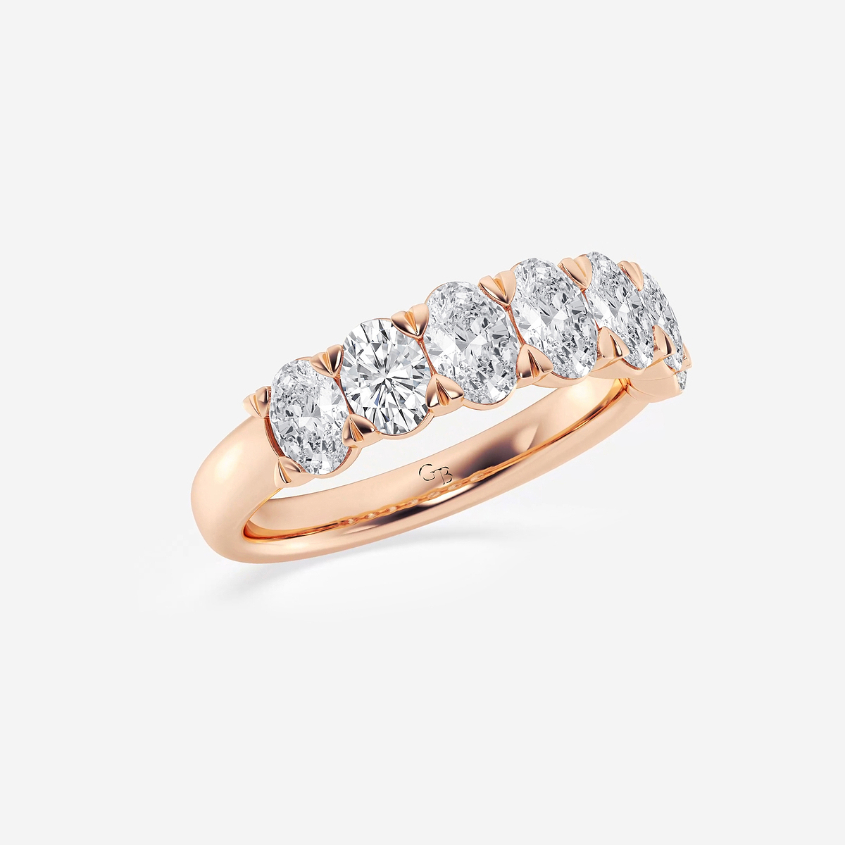 Additional Image 1 for  2 ctw Oval Lab Grown Diamond Seven-Stone Anniversary Band