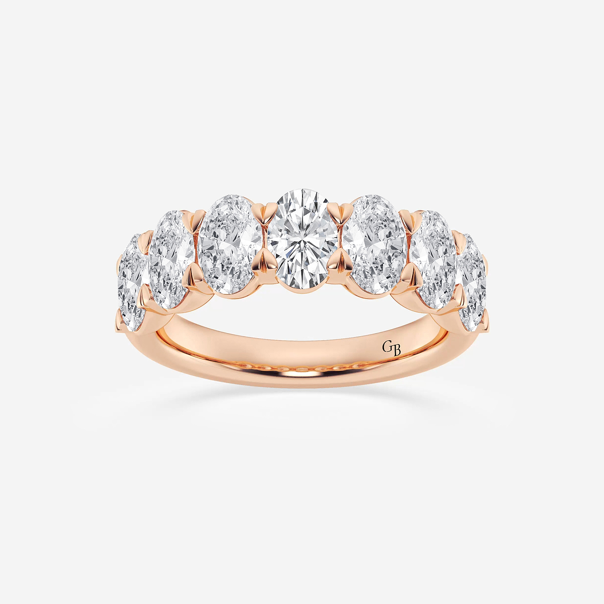 3 ctw Oval Lab Grown Diamond Seven-Stone Anniversary Band