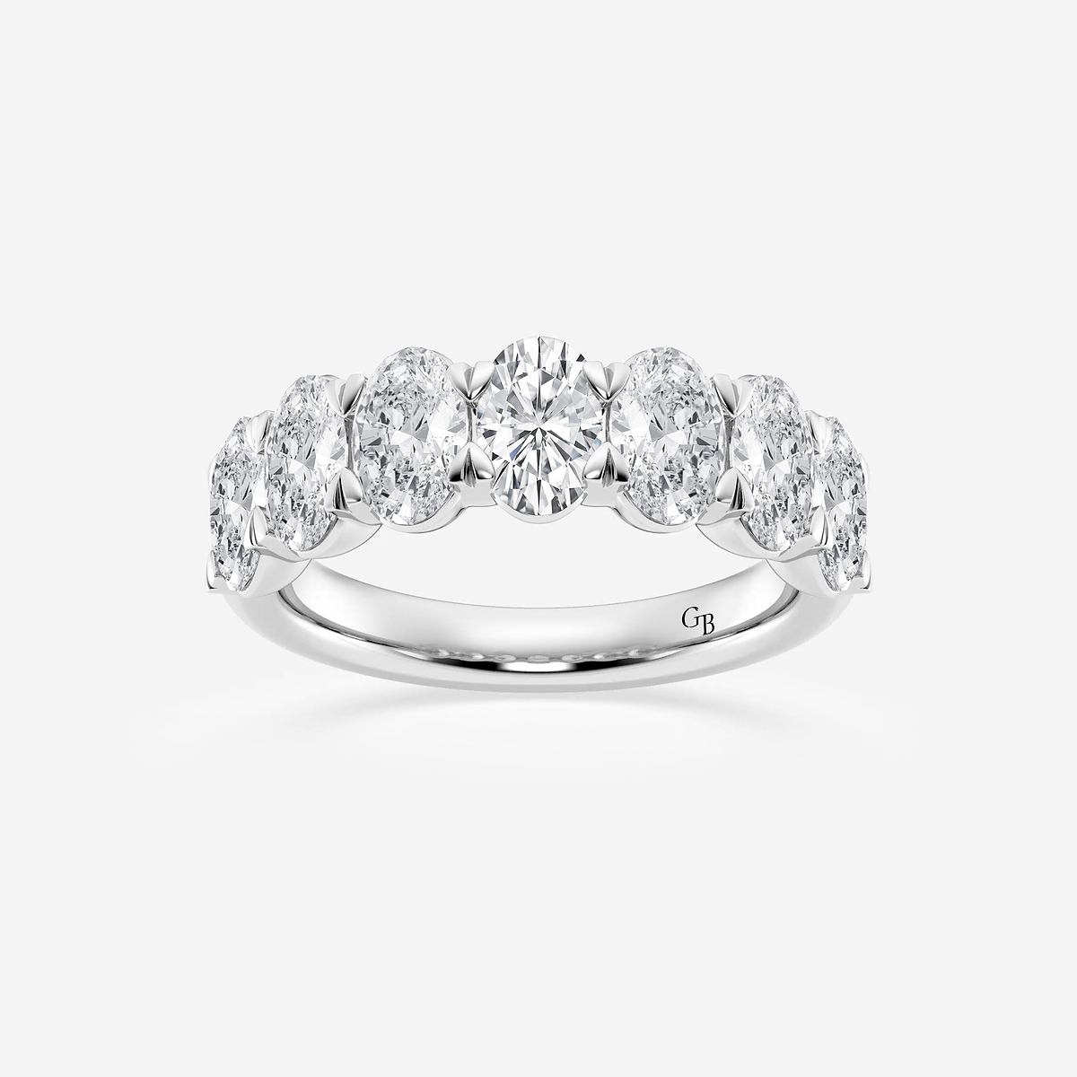 3 ctw Oval Lab Grown Diamond Seven-Stone Anniversary Band