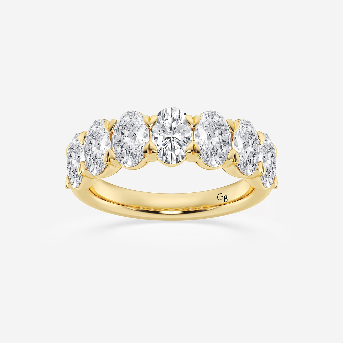 3 ctw Oval Lab Grown Diamond Seven-Stone Anniversary Band