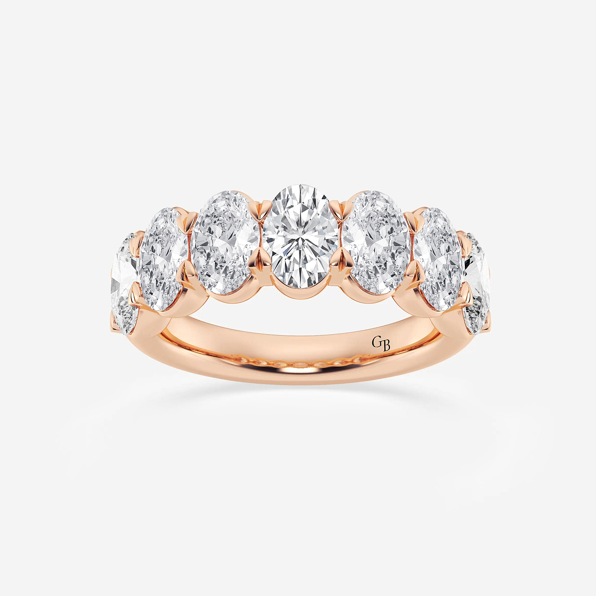 4 ctw Oval Lab Grown Diamond Seven-Stone Anniversary Band