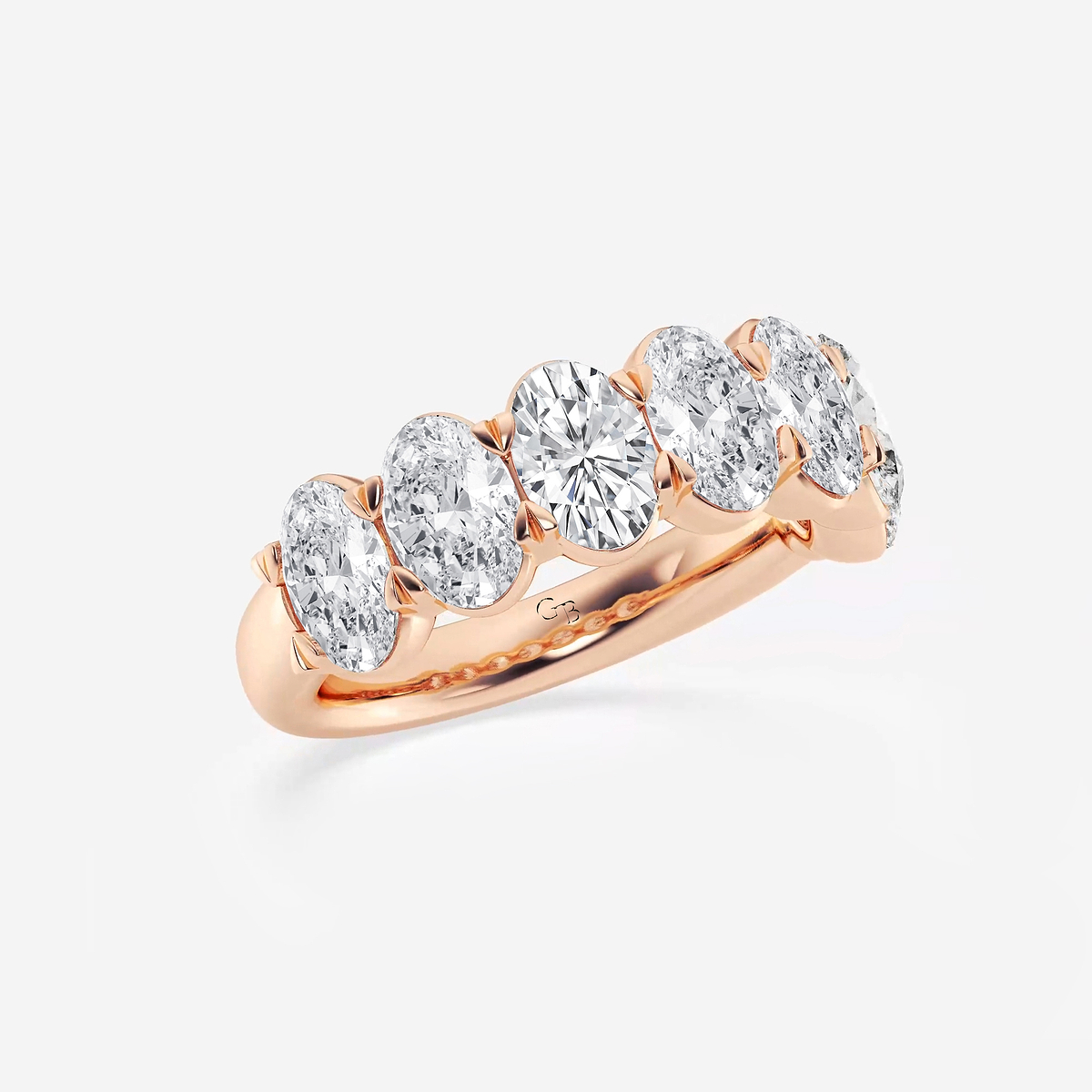 Additional Image 1 for  4 ctw Oval Lab Grown Diamond Seven-Stone Anniversary Band