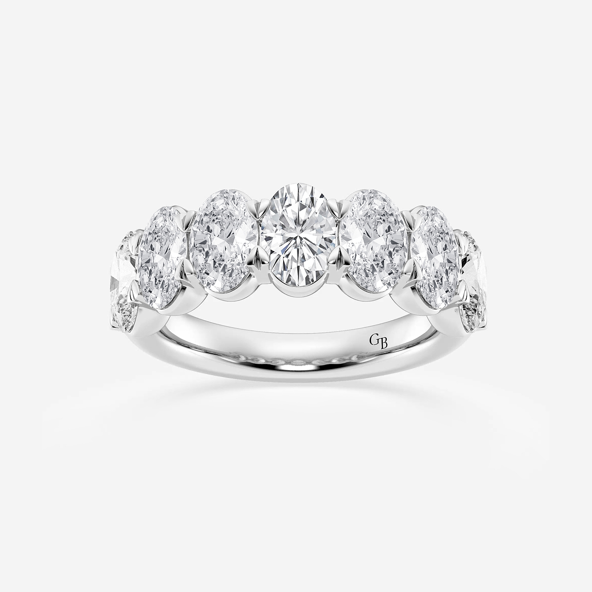 4 ctw Oval Lab Grown Diamond Seven-Stone Anniversary Band