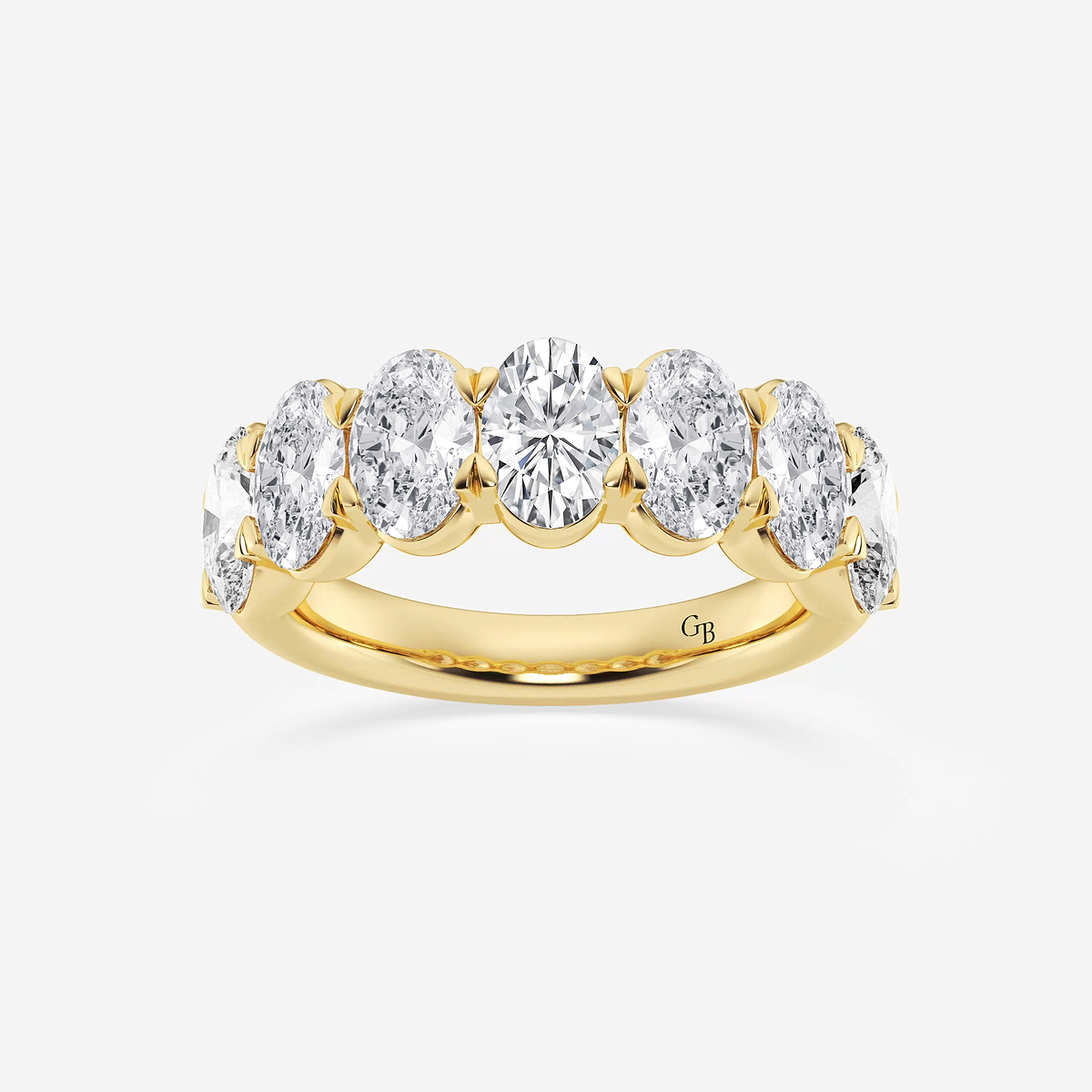 4 ctw Oval Lab Grown Diamond Seven-Stone Anniversary Band