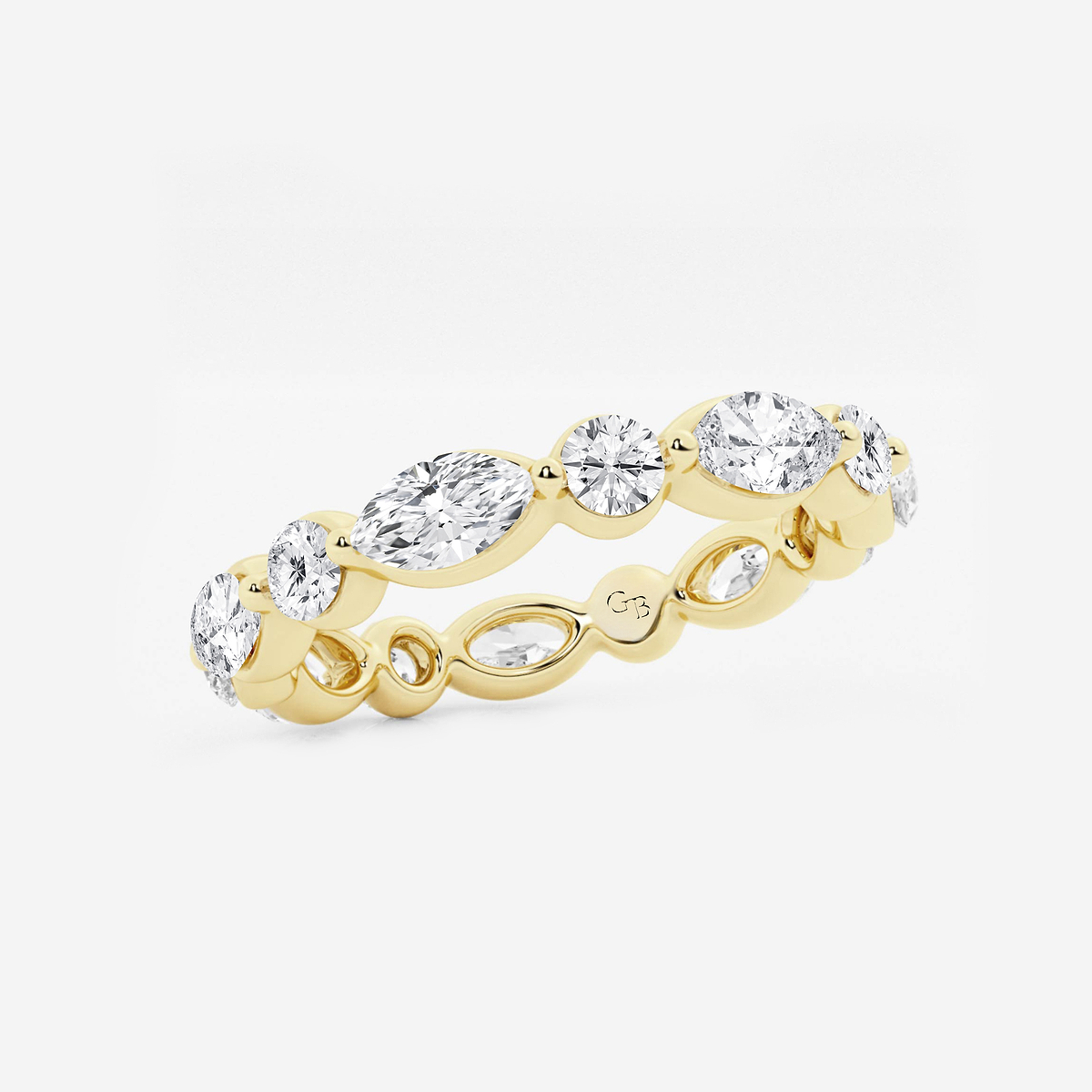 Additional Image 1 for  2 ctw Marquise and Round Lab Grown Diamond Floating Eternity Band - 3mm Width