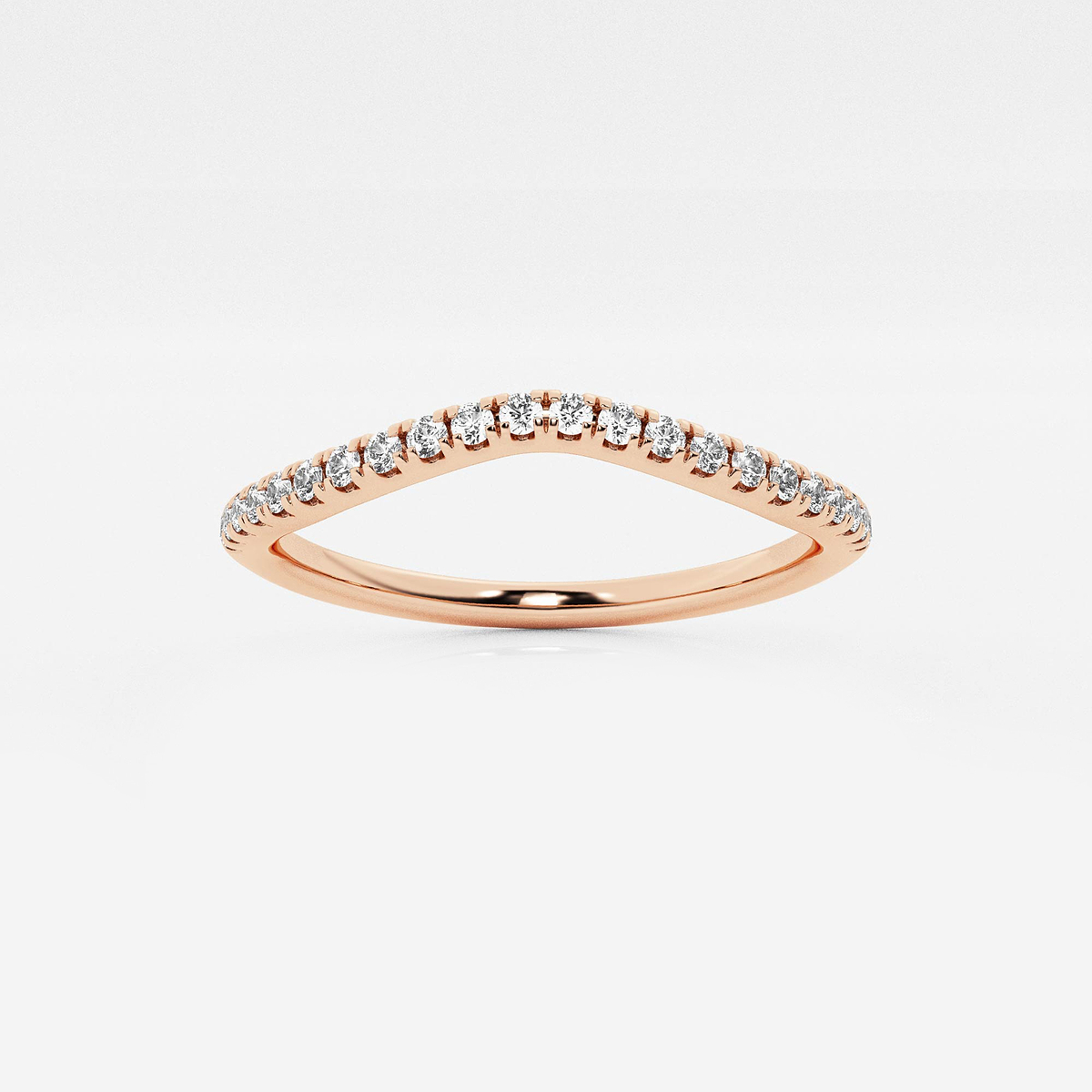 1/5 ctw Round Lab Grown Diamond Contour Wedding Band