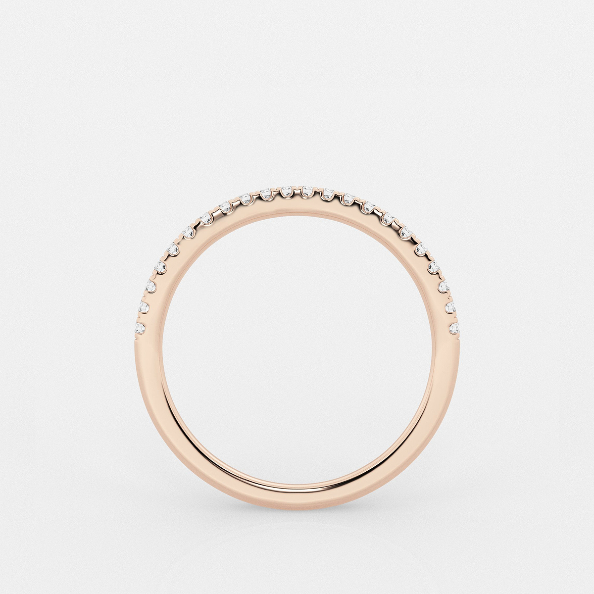 Additional Image 1 for  1/5 ctw Round Lab Grown Diamond Contour Wedding Band