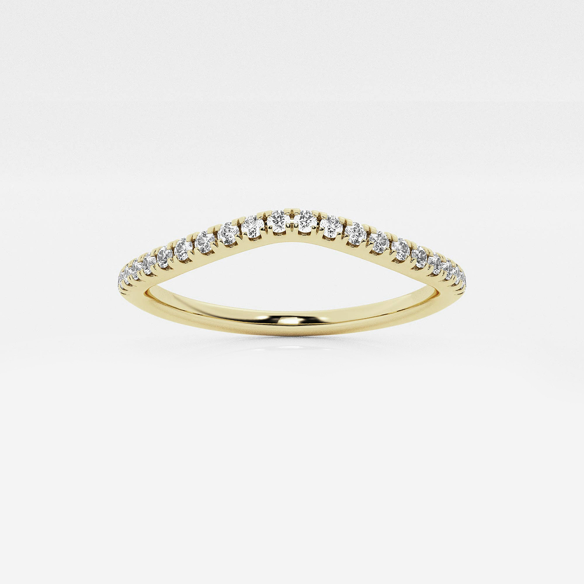 1/5 ctw Round Lab Grown Diamond Contour Wedding Band