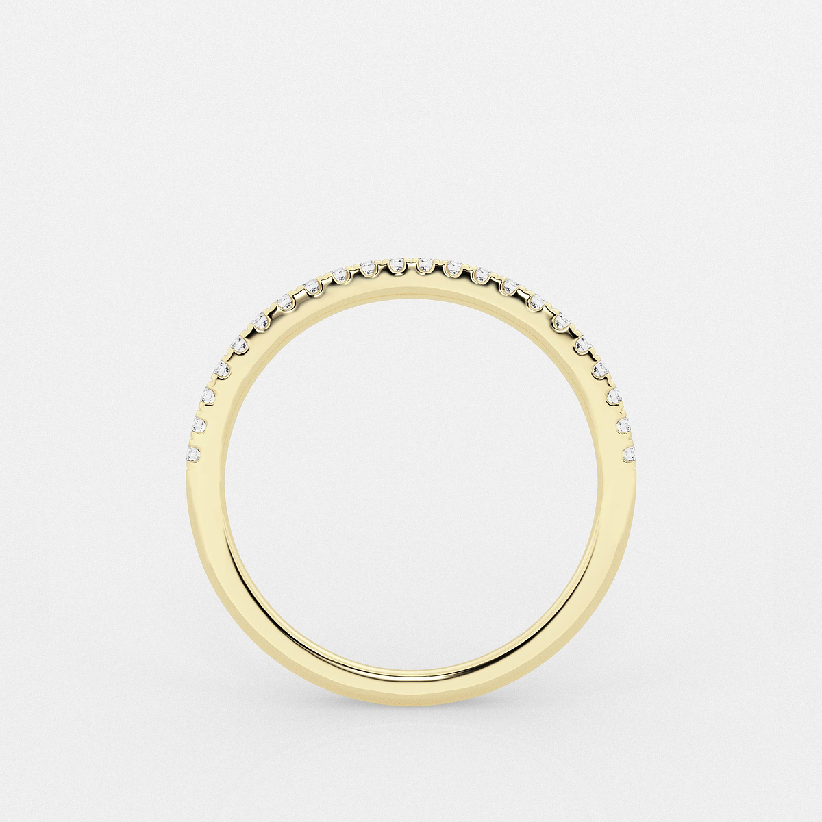 Additional Image 1 for  1/5 ctw Round Lab Grown Diamond Contour Wedding Band