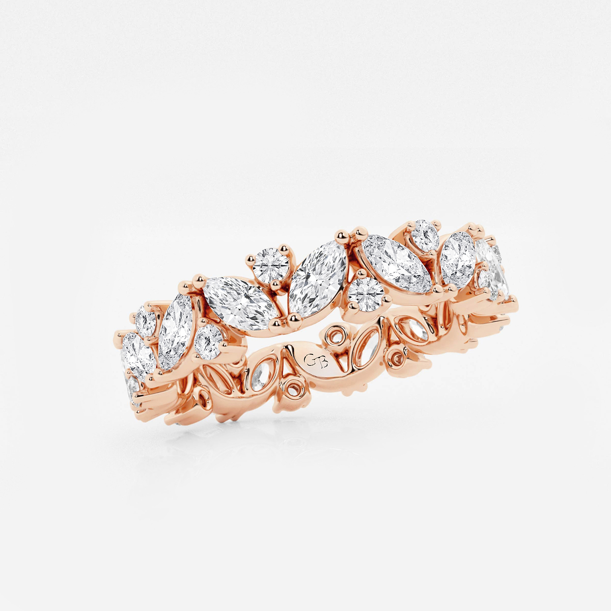 Additional Image 1 for  2 ctw Marquise Lab Grown Diamond Alternating Eternity Band - 4.4mm Width