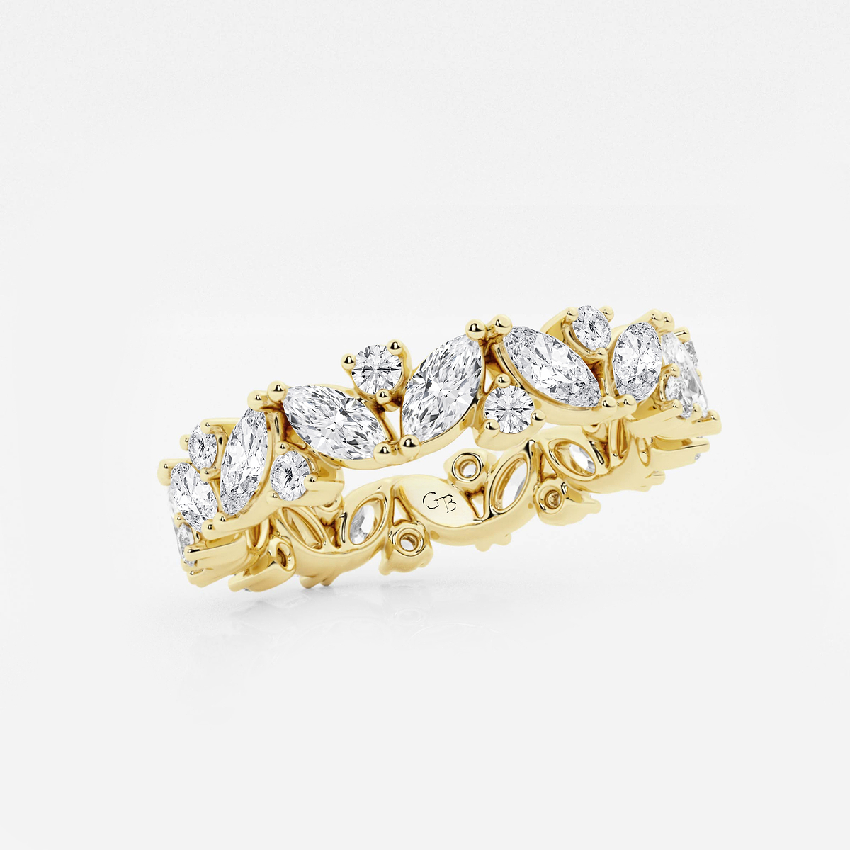 Additional Image 1 for  2 ctw Marquise Lab Grown Diamond Alternating Eternity Band - 4.4mm Width