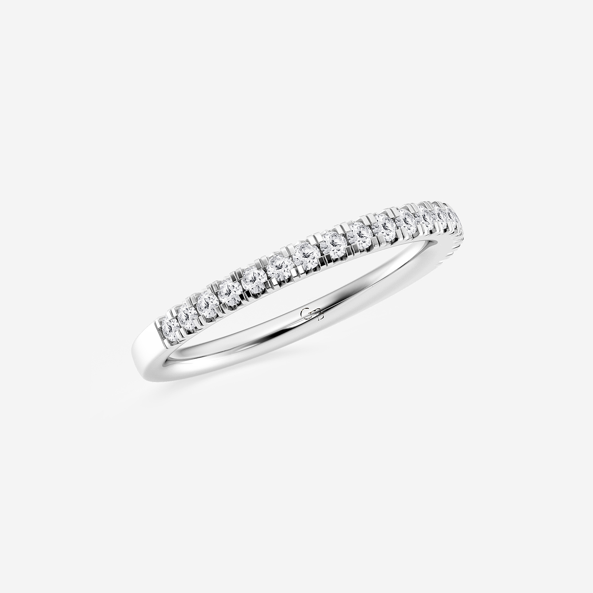 Additional Image 1 for  1/4 ctw Round Lab Grown Diamond French Pave Wedding Band