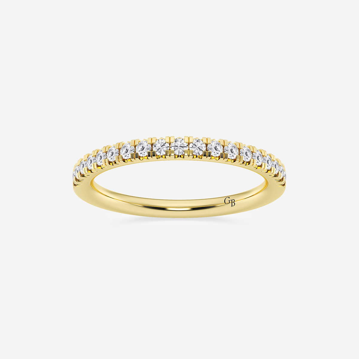 1/4 ctw Round Lab Grown Diamond French Pave Wedding Band