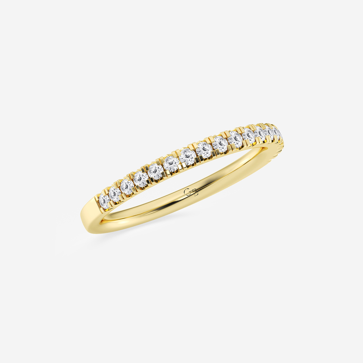 Additional Image 1 for  1/4 ctw Round Lab Grown Diamond French Pave Wedding Band