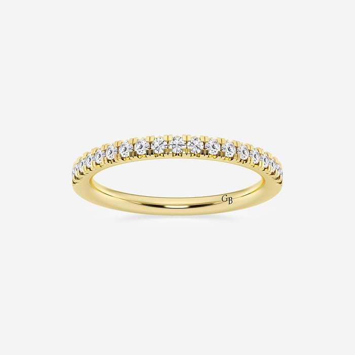 1/4 ctw Round Lab Grown Diamond French Pave Wedding Band