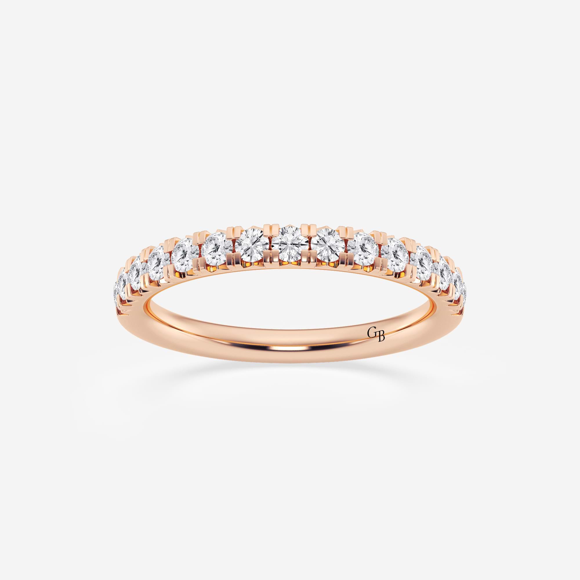 Annalise 1/2 ctw Round Lab Grown Diamond French Pave Wedding Band 14K Annalise 1/2 ctw Round Lab Grown Diamond French Pave Wedding Band 14K