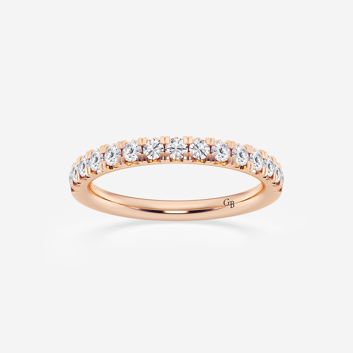 1/2 ctw Round Lab Grown Diamond French Pave Wedding Band