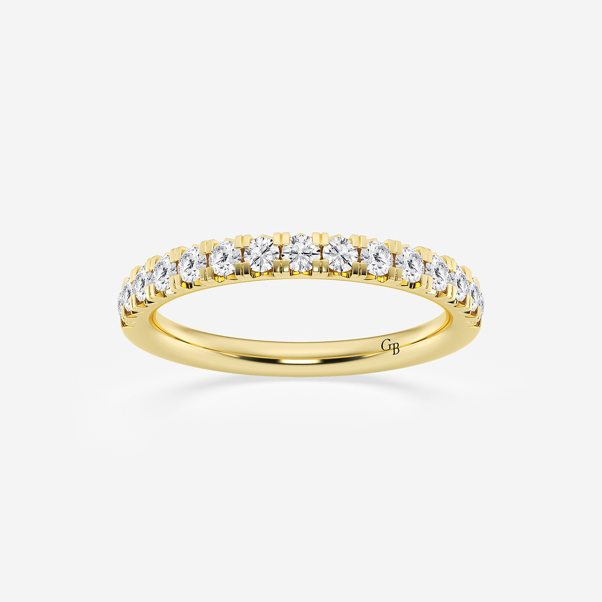1/2 ctw Round Lab Grown Diamond French Pave Wedding Band