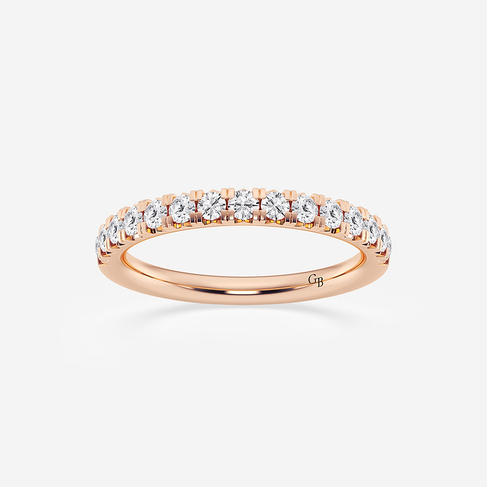 Annalise Band - 1/2 ctw Round Lab Grown Diamond French Pave Wedding Band