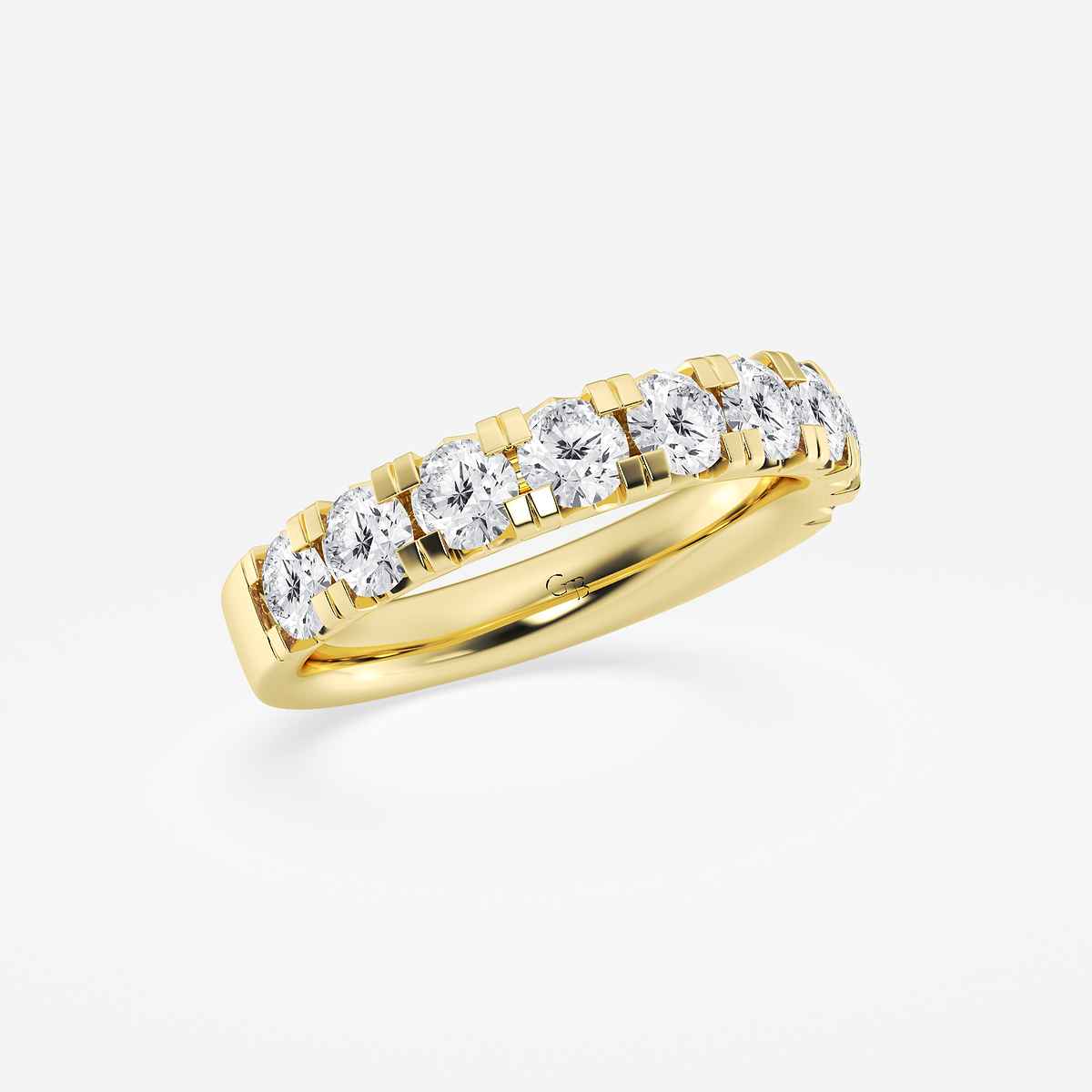 Additional Image 1 for  1 1/2 ctw Round Lab Grown Diamond French Pave Wedding Band