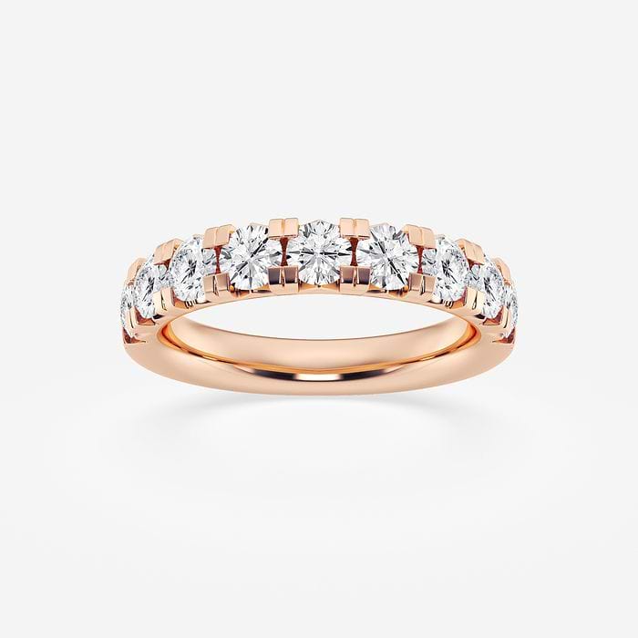 French Pave Round Wedding Band