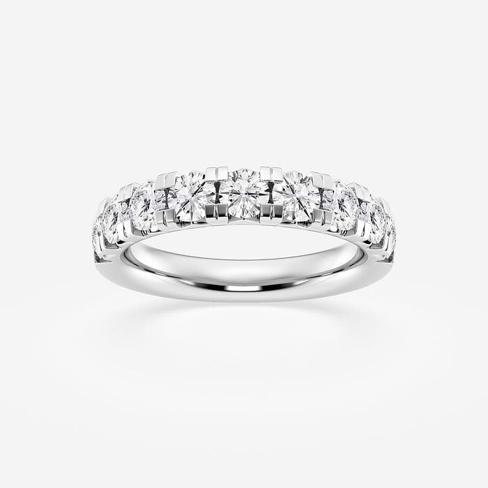French Pave Round Wedding Band