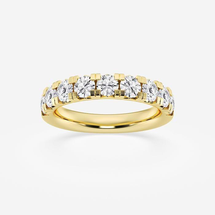 French Pave Round Wedding Band