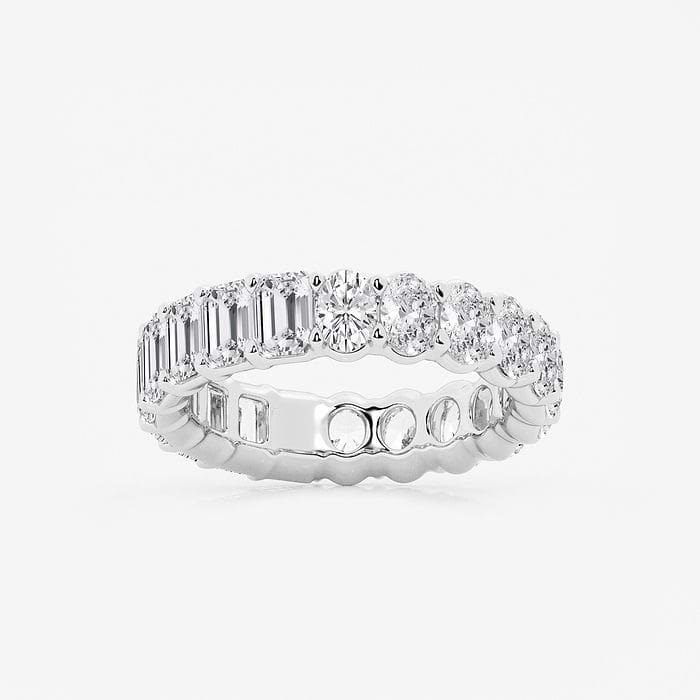 Emerald and Oval Eternity Band