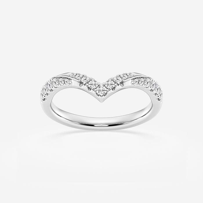 Ribbon Curve Round Stackable Ring