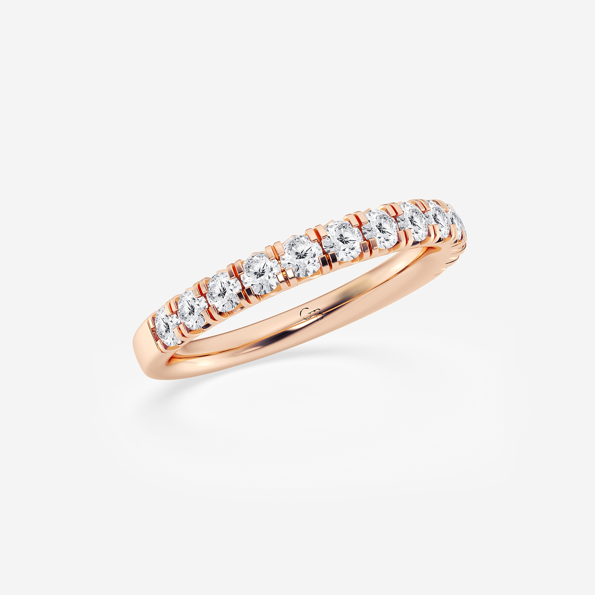 Additional Image 1 for  3/4 ctw Round Lab Grown Diamond French Pave Wedding Band