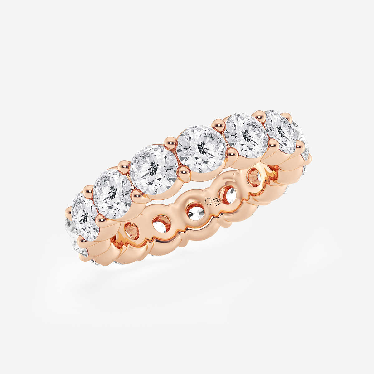 Additional Image 1 for  6 ctw Shared Prong Round Lab Grown Diamond Eternity Band - 4.8mm Width