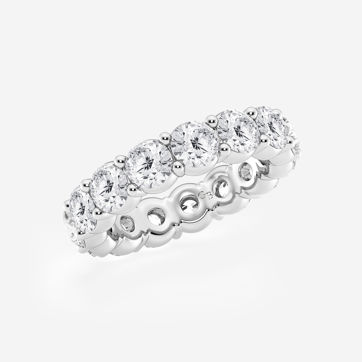 Additional Image 1 for  6 ctw Shared Prong Round Lab Grown Diamond Eternity Band - 4.8mm Width