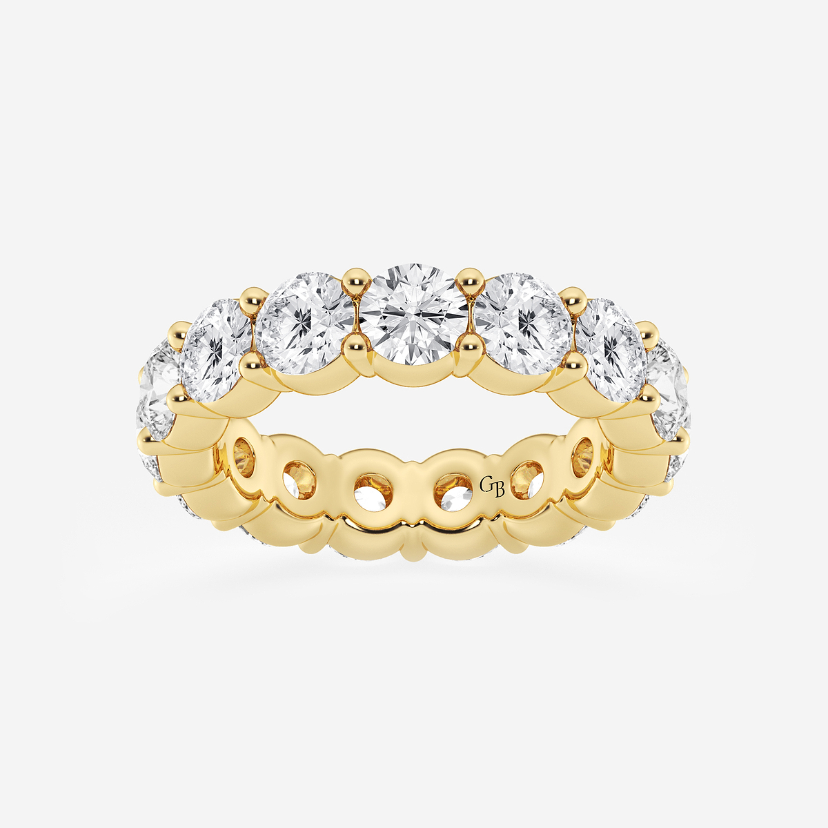 6 ctw Shared Prong Round Lab Grown Diamond Eternity Band - 4.8mm Width