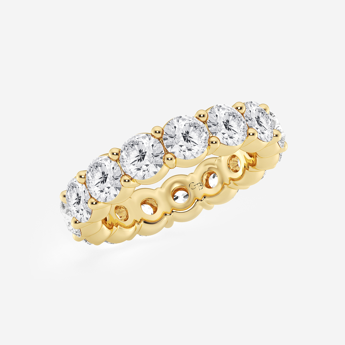 Additional Image 1 for  6 ctw Shared Prong Round Lab Grown Diamond Eternity Band - 4.8mm Width