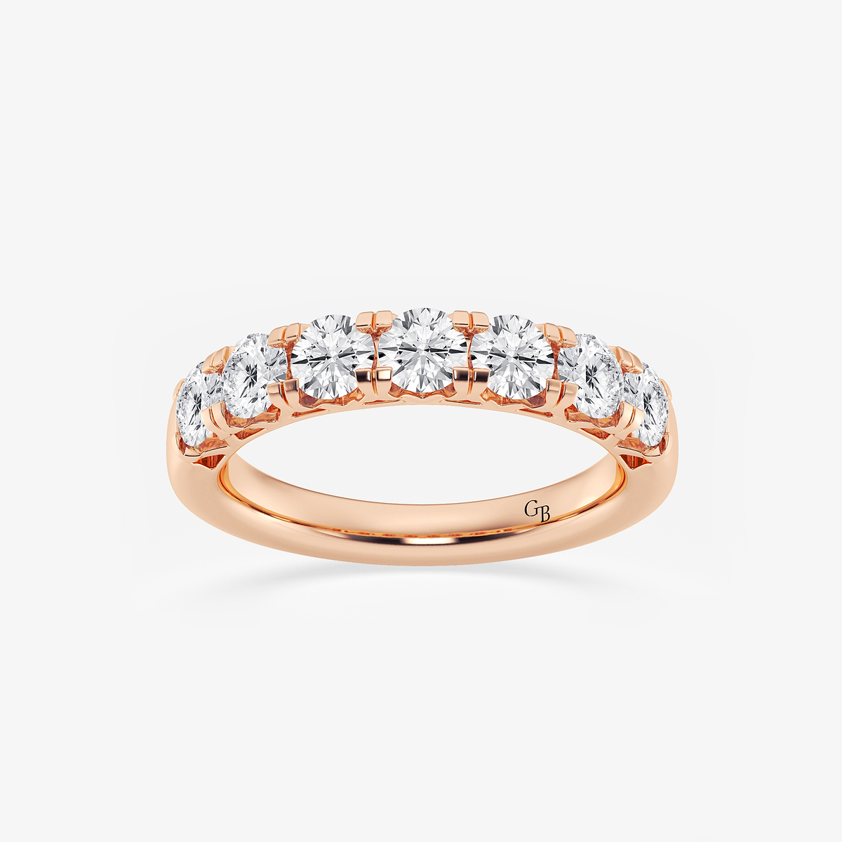 1 1/2 ctw Round Lab Grown Diamond Seven-Stone Anniversary Band