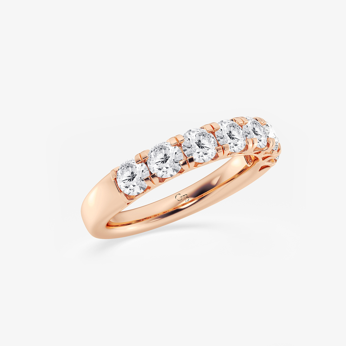 Additional Image 1 for  1 1/2 ctw Round Lab Grown Diamond Seven-Stone Anniversary Band
